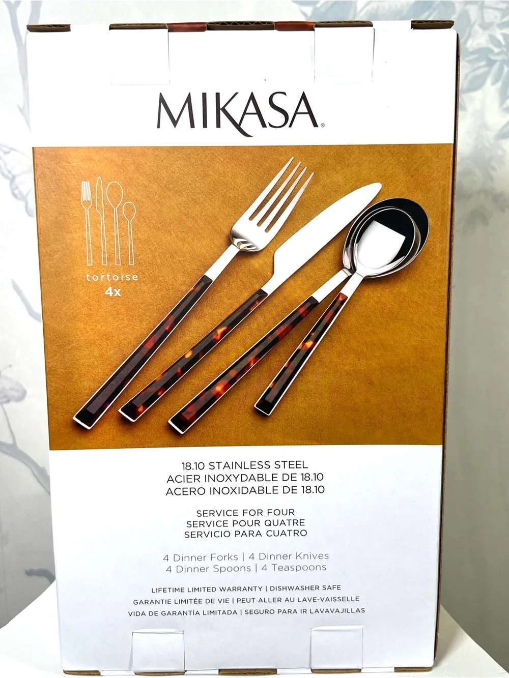 Mikasa Tortoise 16-Piece Stainless Steel Flatware Cutlery Set